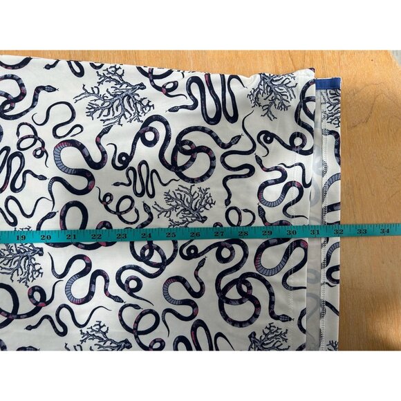 Greyson Polo Shirt Mens L White Navy Purple Snake Print Golf Performance Stretch - Picture 7 of 9